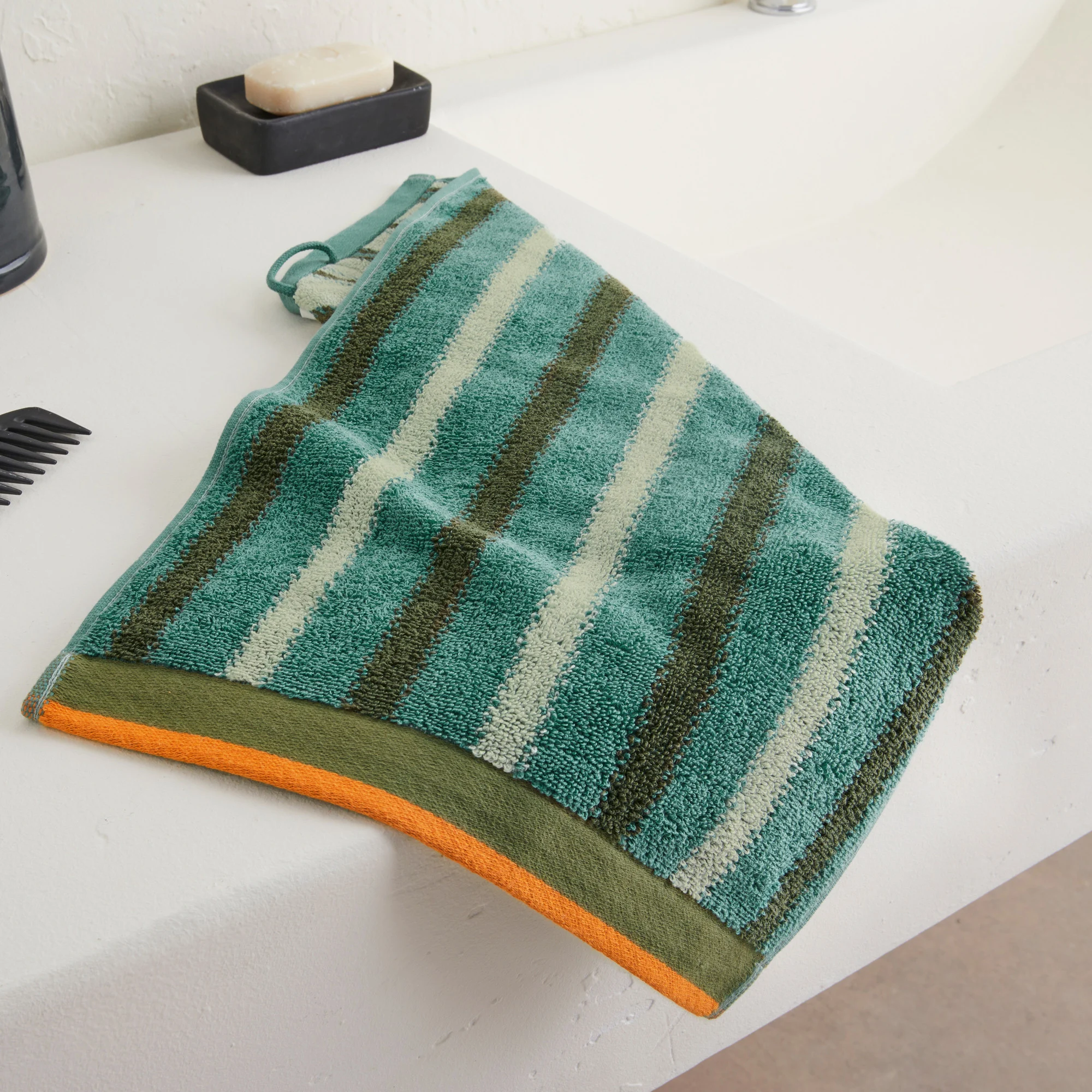 serviette-invite-rayures-jacquard-breda